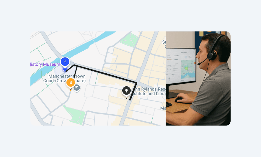 Zone-Based Call Distribution interface
